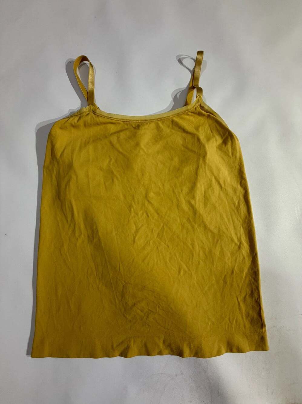 Soma Mustard Yellow Nylon Spandex Cami Tank Top Basic Layering Womens L